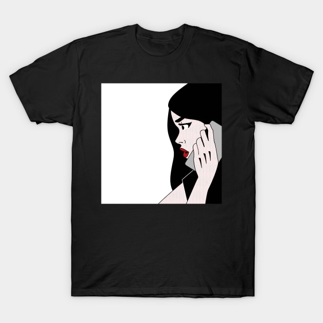 Pop Art Girl T-Shirt by crisbubastis